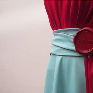 THAT DRESS -RED AND SEAFOAM BLUE ~LIMITED EDITION