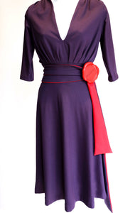 THAT DRESS~ EGGPLANT AND RED