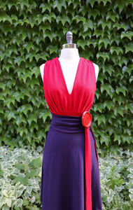 THAT DRESS~ RED AND EGGPLANT