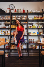 THAT DRESS~ RED AND EGGPLANT